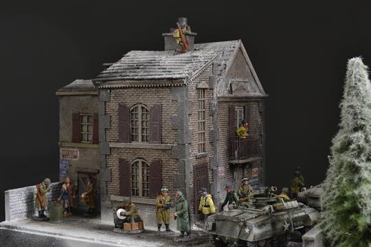 Belgisk by - diorama