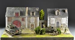  Landsby i Normandiet - Diorama 