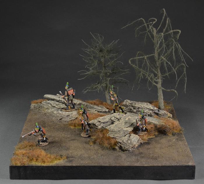 Klippeterræn i sen vinter / tidlig forår version - diorama 