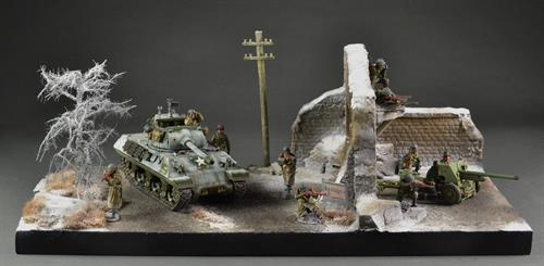 Bastogne ruiner - diorama