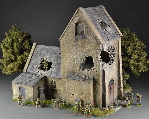 Fransk-Normandiet kirke - bombet 