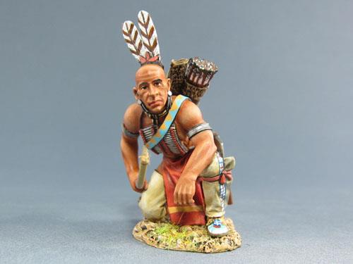 Sioux Warrior kneeling with Bow