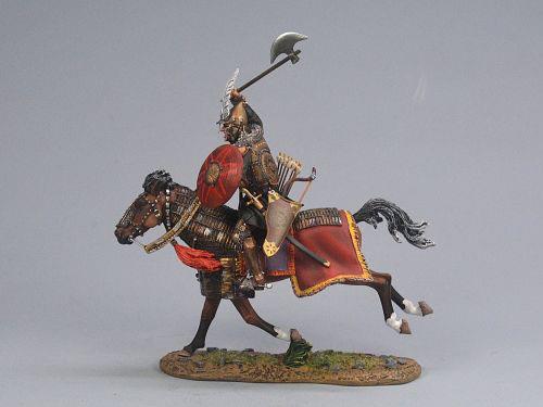 Osmanische Kavallerie greift mit Axt an