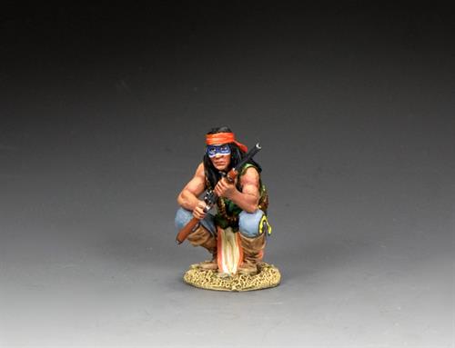  'Black Knife' Crouching Apache Warrior