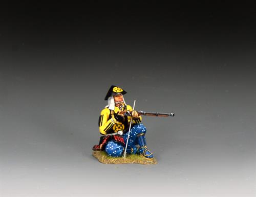 Vestlig hærs 'Ashigaru'-bueskytte rækker ud efter en pil