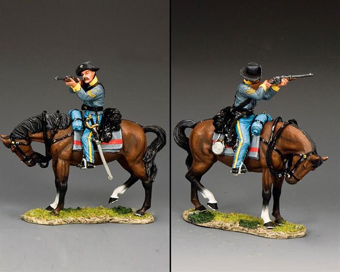 Confederate Cavalry Sergeant Firing Carbine