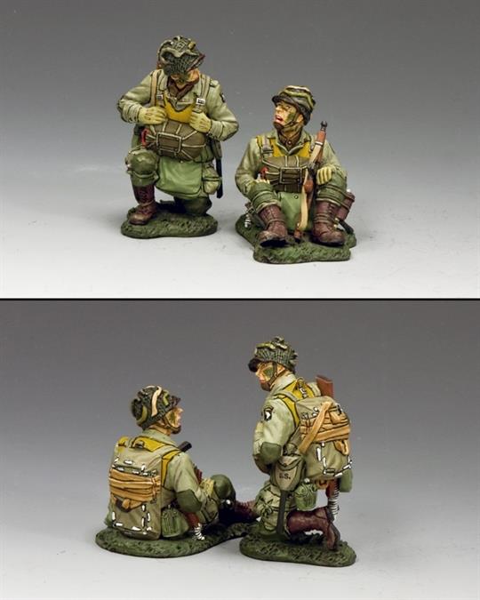 Kneeling and Sitting Paratroopers (101st. Airborne) 