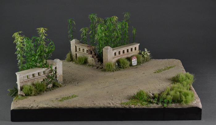 Vej gennem jungle - Diorama