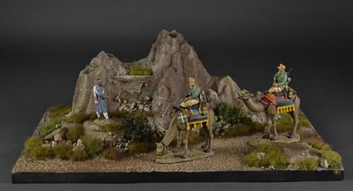 Ørken klippebjerg - Diorama 