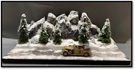 Vinterlandskab - diorama 