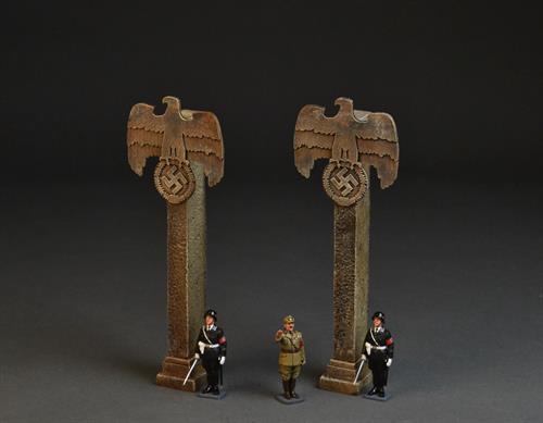 Nazi Eagle on Column x 2