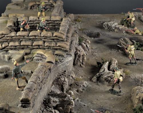 Slagmark ørken - diorama 
