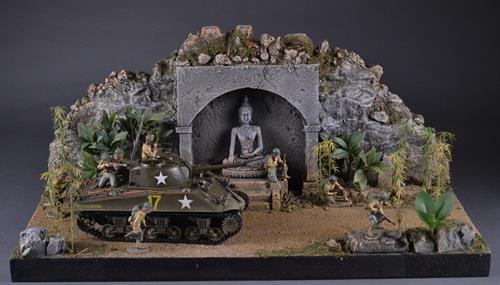 Jungle & Buddha-Temple ruin - Diorama