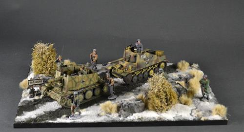Vej til Bastogne gennem vinter terræn - diorama