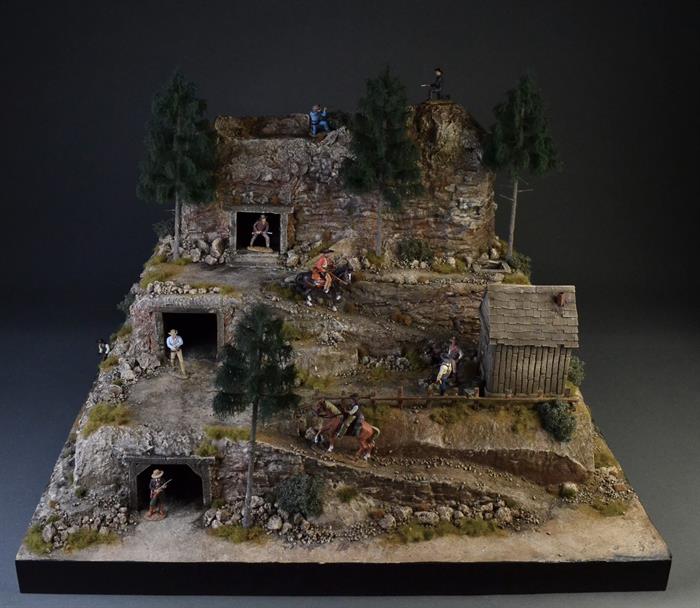 Gold mine, Wild West - diorama