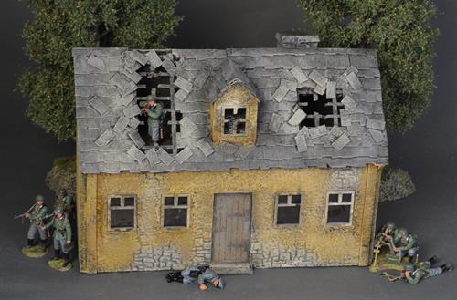 House bombed and shelled...