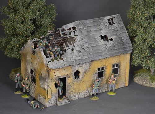 House bombed and shelled...